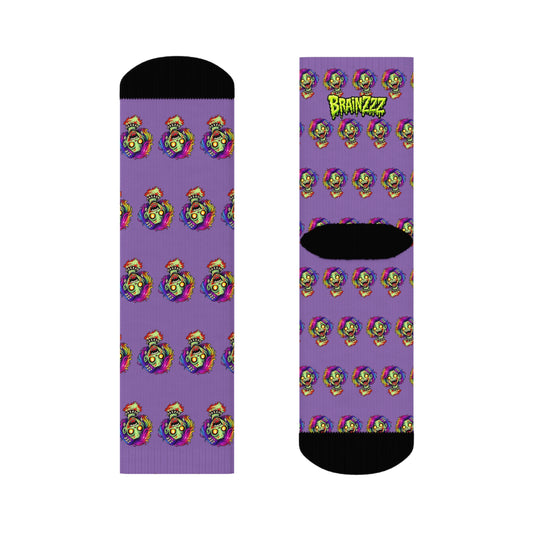 Purple Girl Zombie Crew Socks