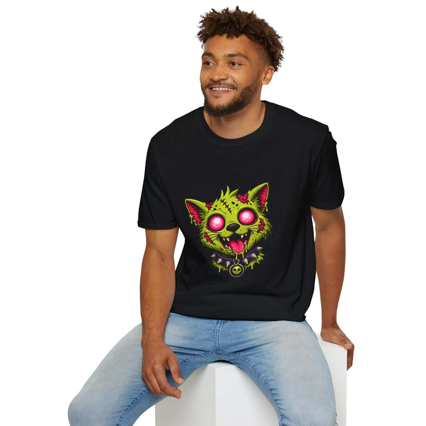 Zombie Cat Graphic T-Shirt