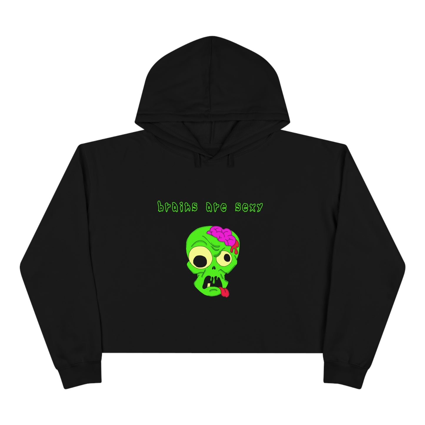 "Brains are Sexy" Crop Boy Zombie Hoodie