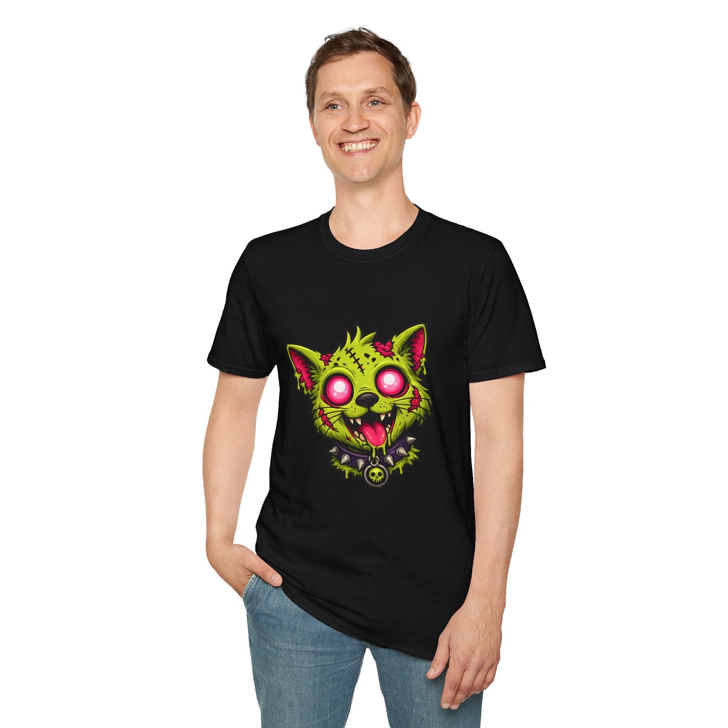 Zombie Cat Graphic T-Shirt