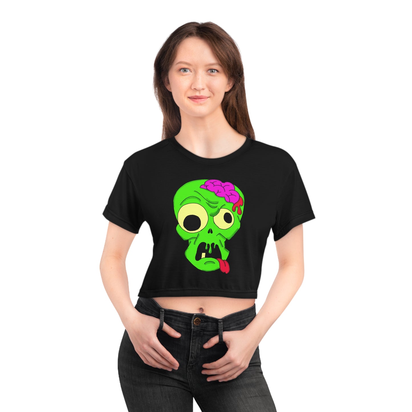 "Brains are Sexy" Boy Zombie Crop Tee