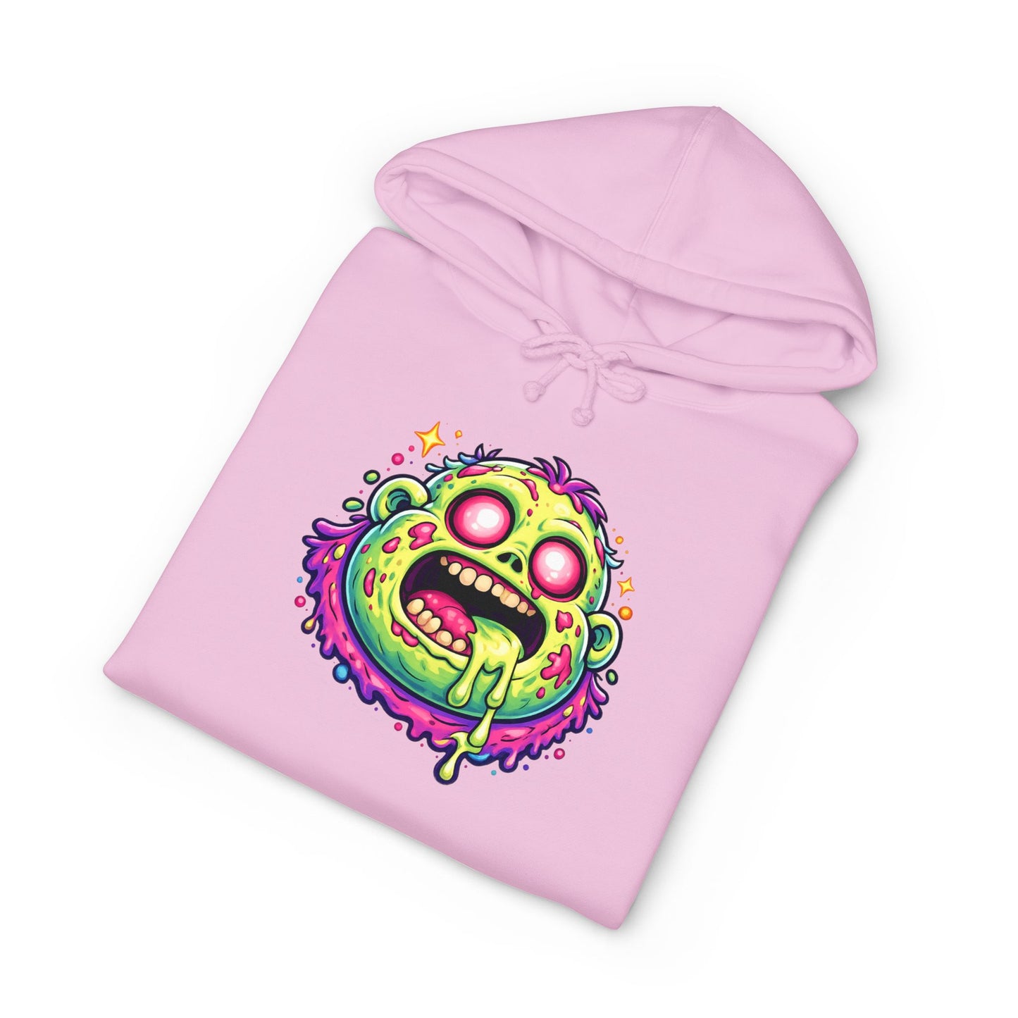 Zombie Brain Graphic Hoodie — Neon Dripping Skull Streetwear