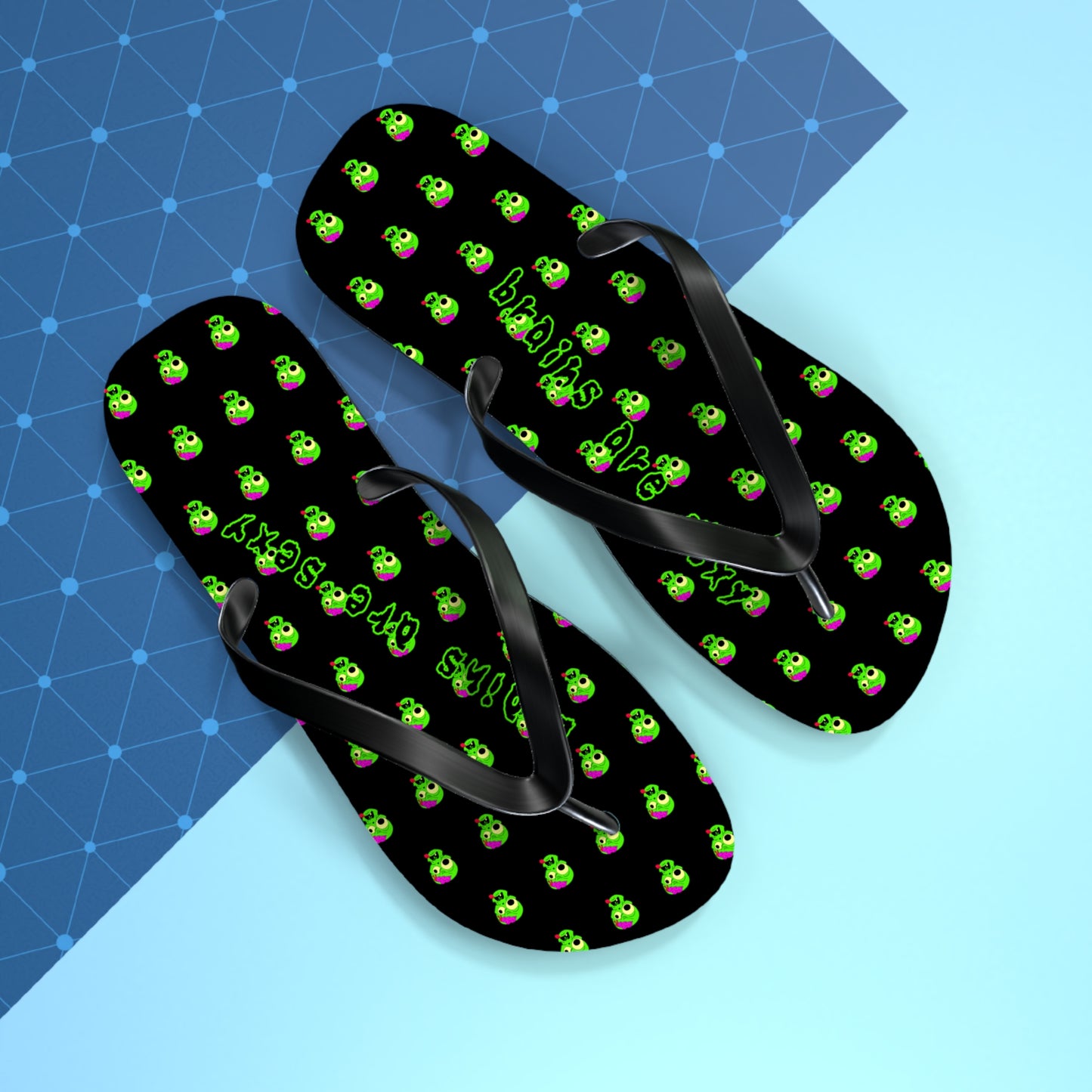 "Brains are Sexy" Zombie Flip Flops