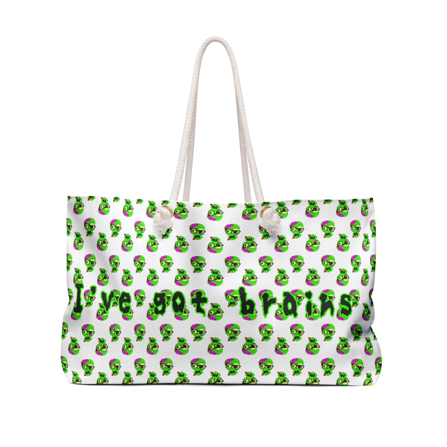 "I've got brains" Zombie Weekender Bag