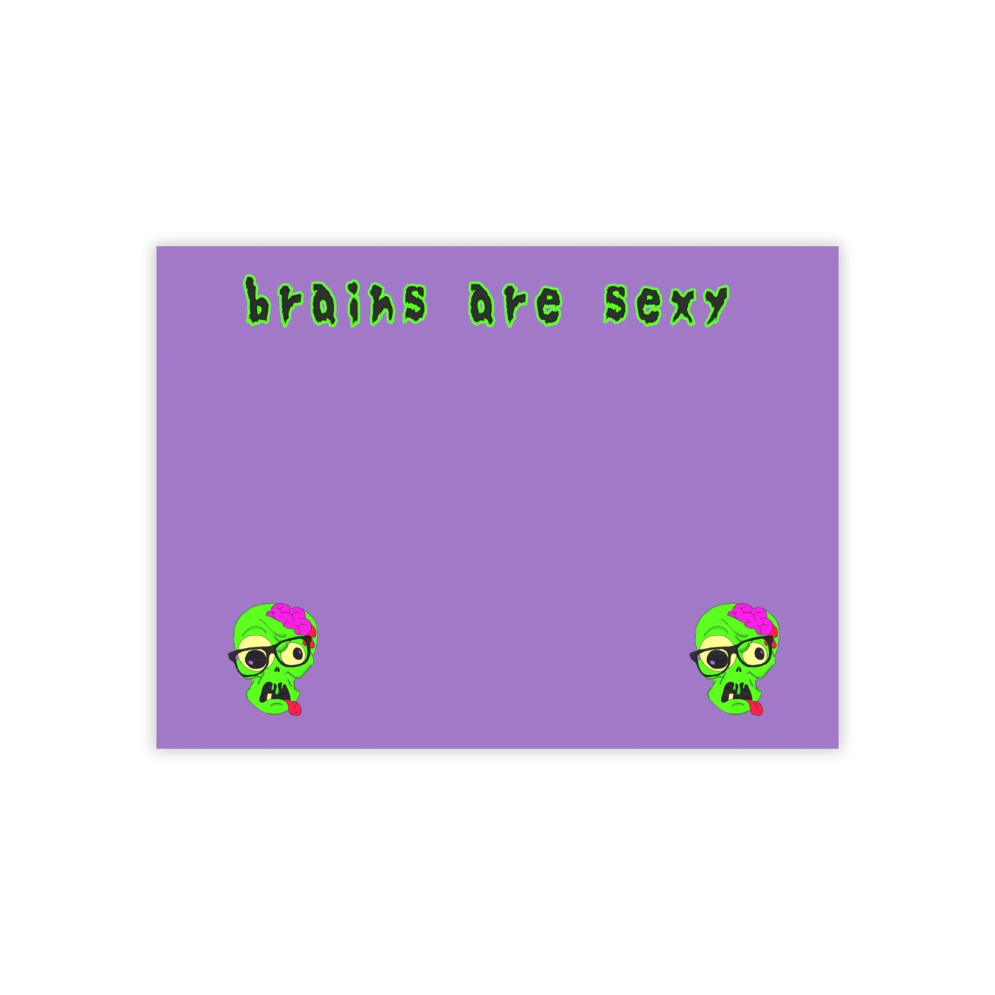 Post-it® Note Pads "Brains are Sexy" Nerdy Zombie