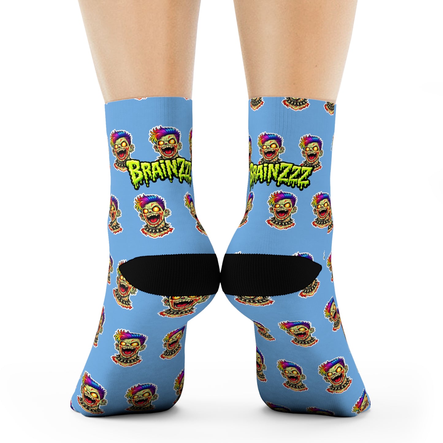 Baby Blue Boy Zombie Crew Socks