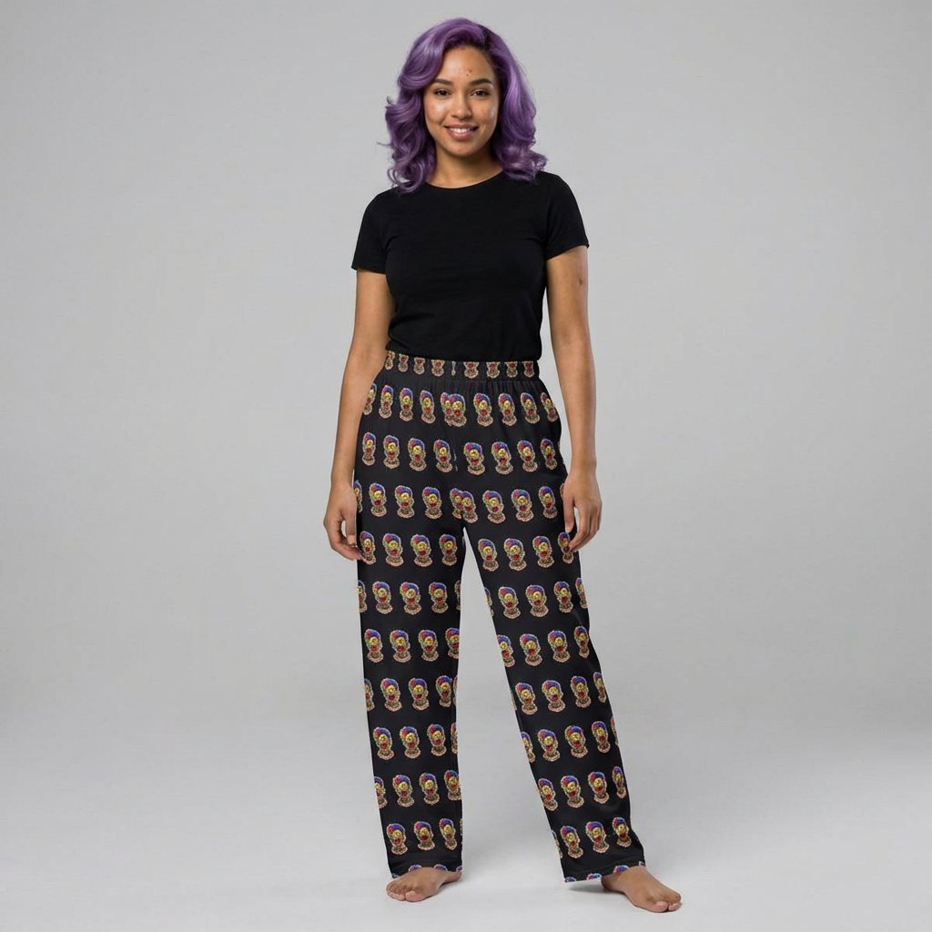 Women's Pajama Pants — Colorful Smiling Gorilla All-Over Print Loungewear