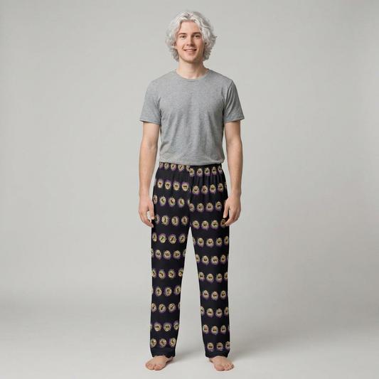 Men's Pajama Pants - Retro Doughnut Pattern All-Over Print Loungewear
