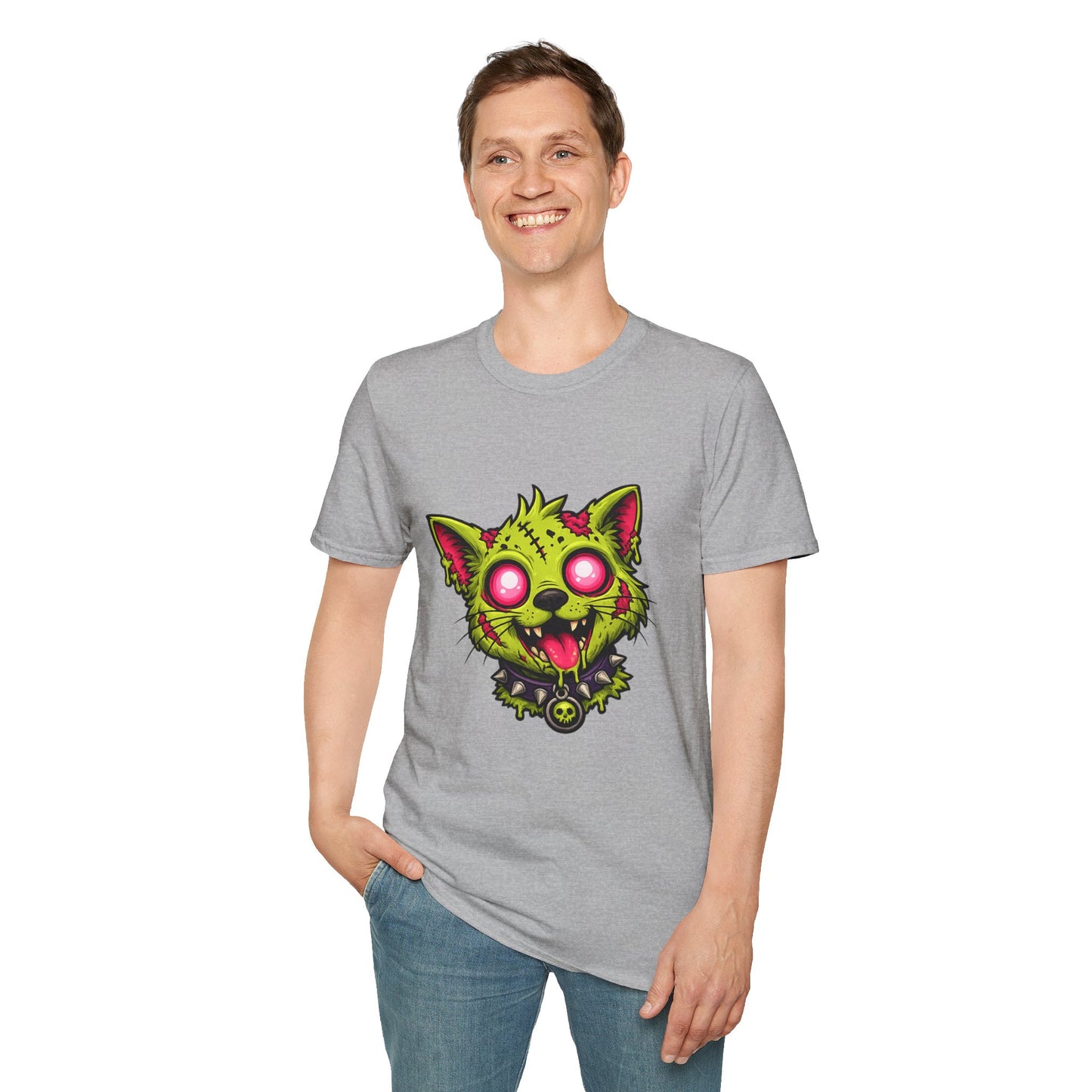Zombie Cat Graphic T-Shirt