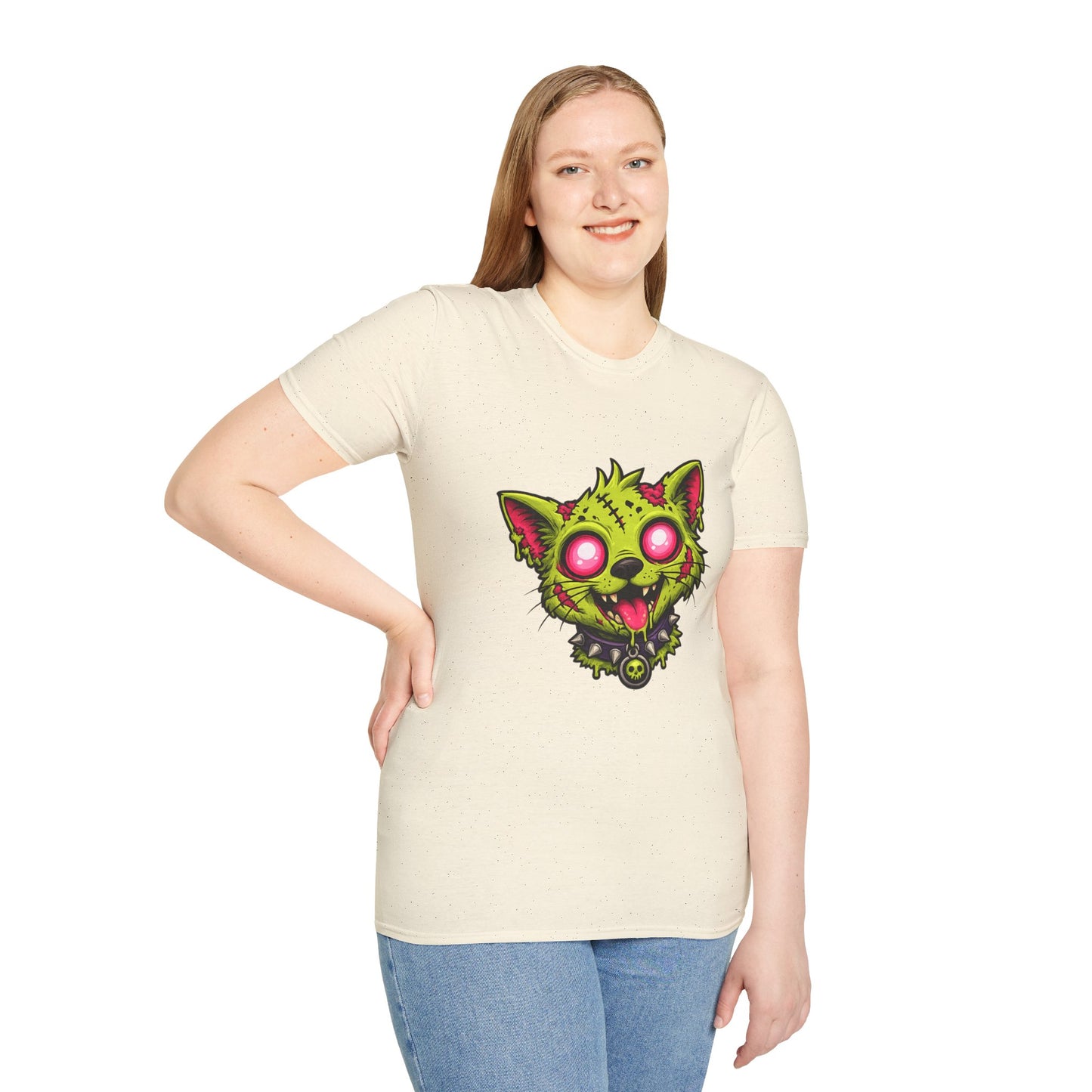 Zombie Cat Graphic T-Shirt