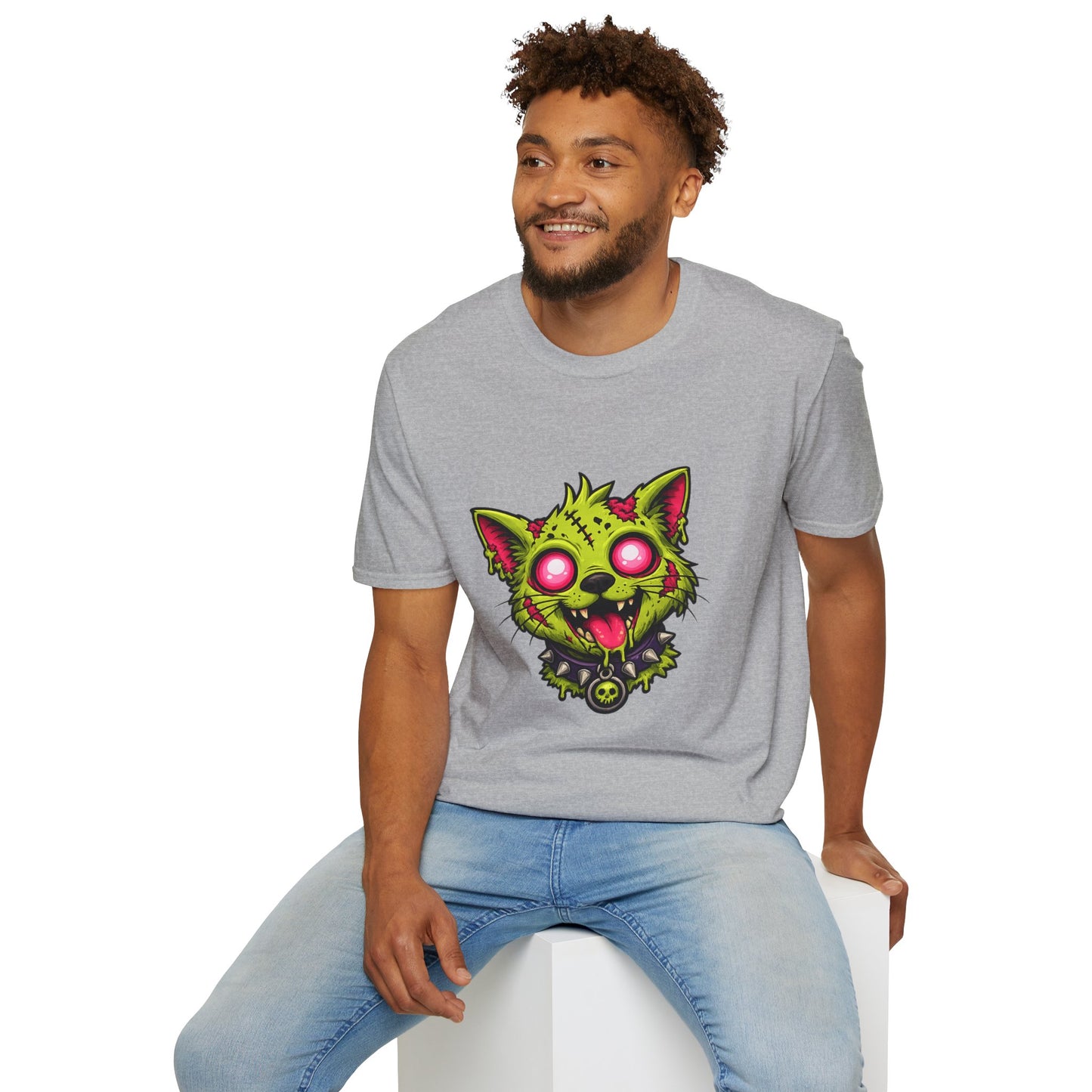 Zombie Cat Graphic T-Shirt