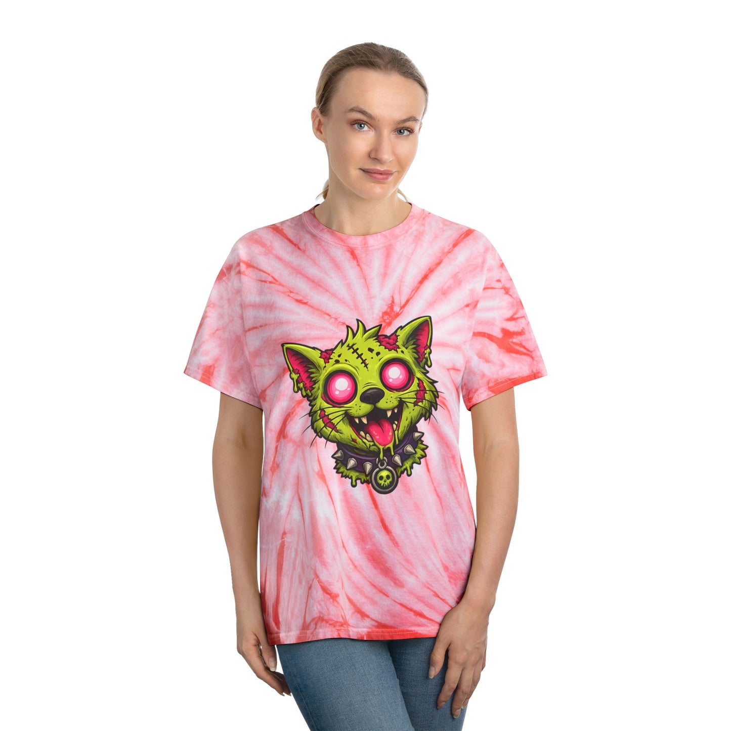 Zombie Cat Tie-Dye Tee