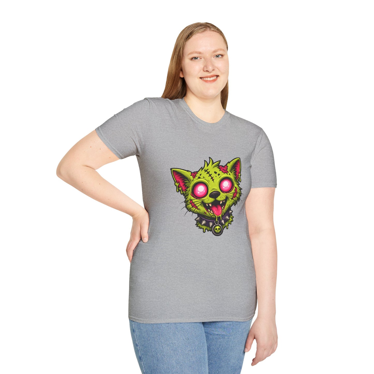 Zombie Cat Graphic T-Shirt