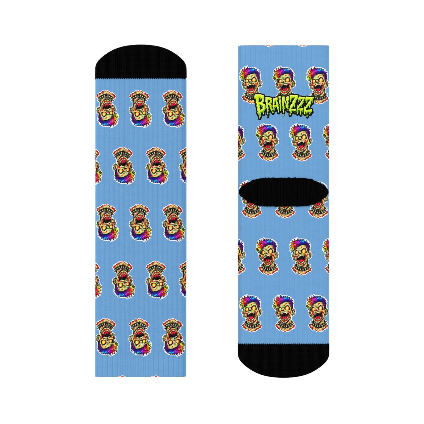 Baby Blue Boy Zombie Crew Socks