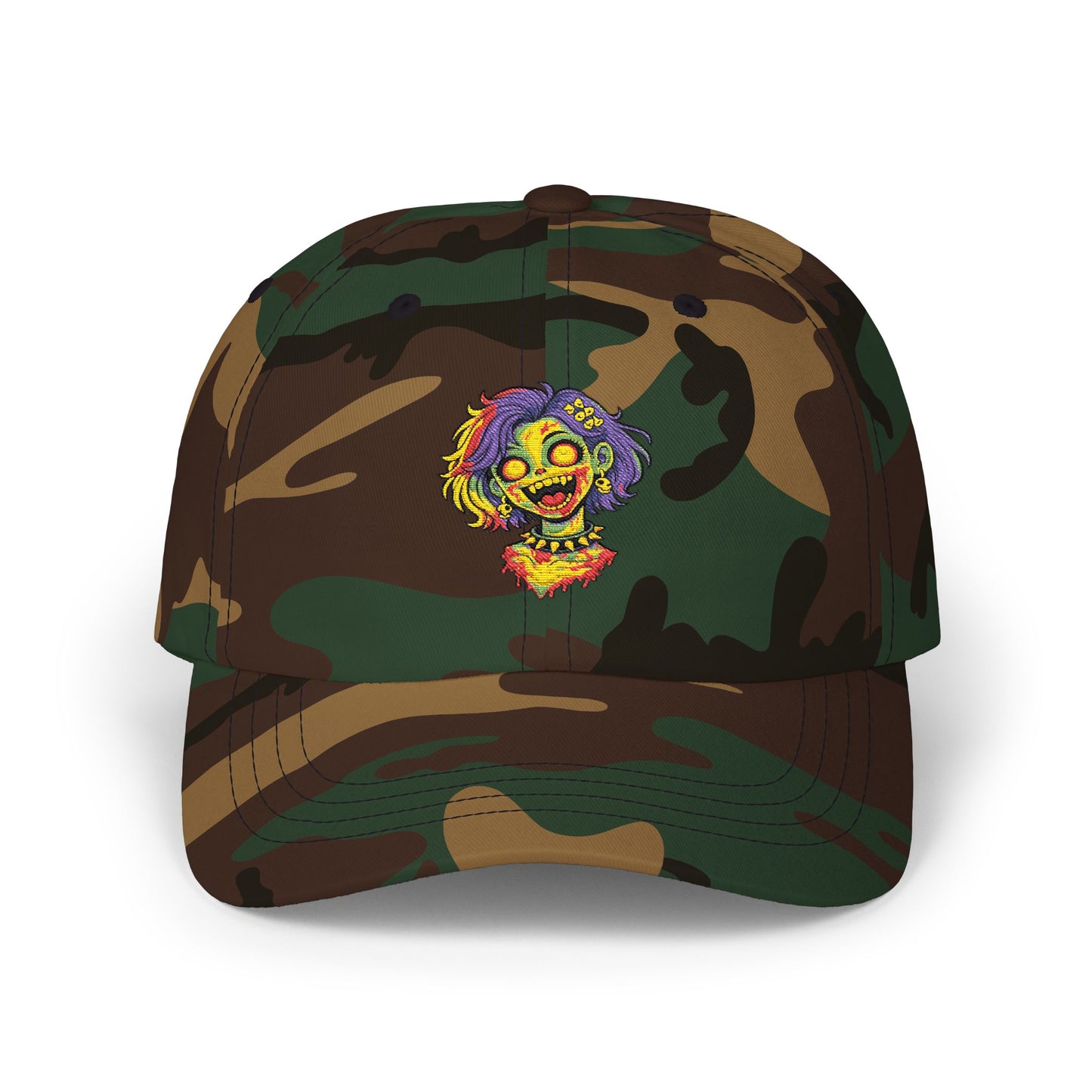 Skater Punk Clown Dad Cap — Embroidered Colorful Grunge Logo Hat