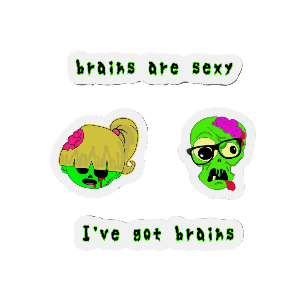 Zombie BrainZ Die-Cut Magnets